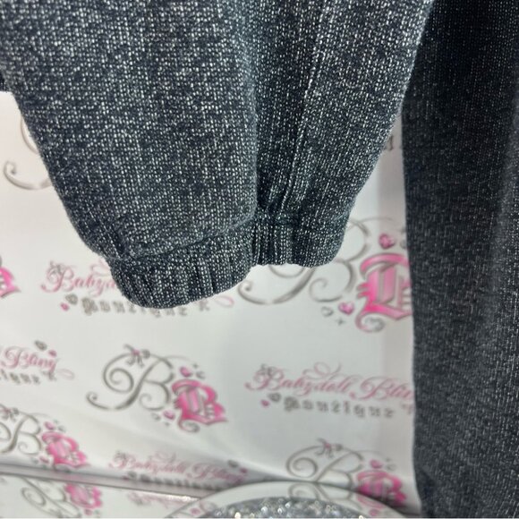 Roots joggers roots on bum logo black Charcoal Gray Sweatpants cozy warm - Picture 3 of 12